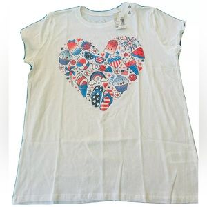 NWT The Children’s Place July 4th Girls T-Shirt Size L (10/12)